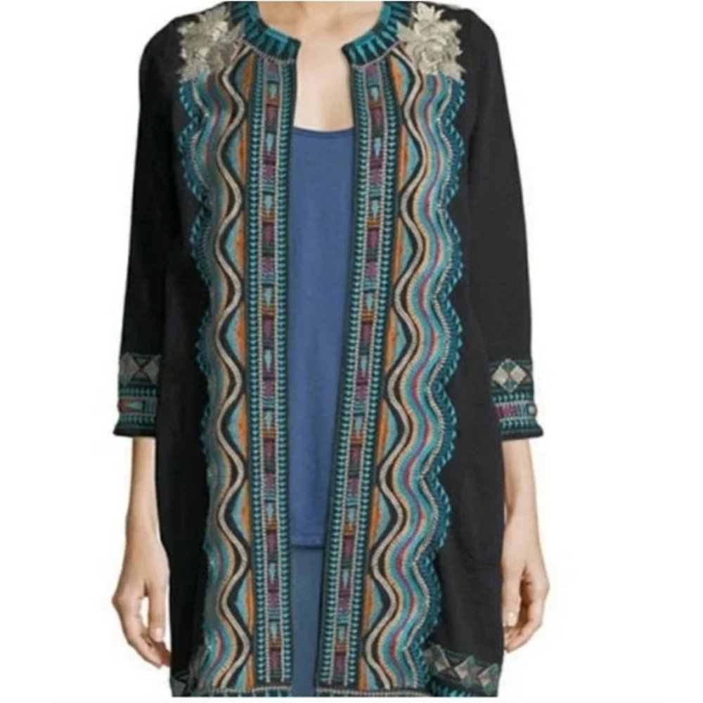 Johnny Was Yucatan Everyday Embroidered Coat